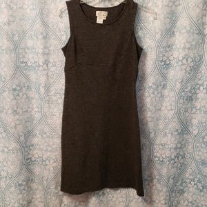 Black and white heathered wool dress